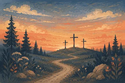 Three Crosses at Evergreen Sunset Hill