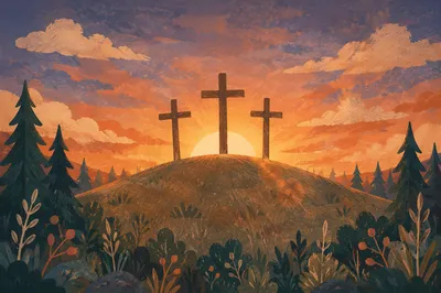 Three Crosses at Evergreen Sunset Hill