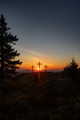 Three Crosses at Evergreen Sunset Hill