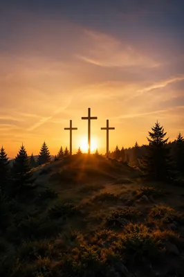Three Crosses at Evergreen Sunset Hill