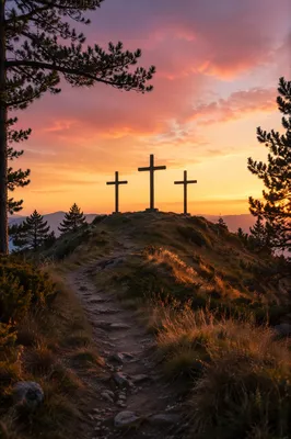 Three Crosses at Evergreen Sunset Hill