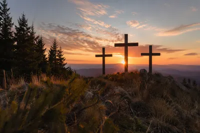 Three Crosses at Evergreen Sunset Hill