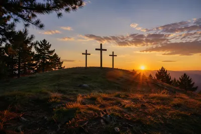 Three Crosses at Evergreen Sunset Hill