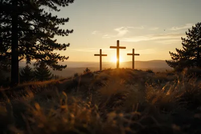 Three Crosses at Evergreen Sunset Hill