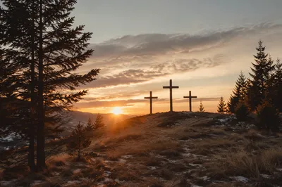 Three Crosses at Evergreen Sunset Hill