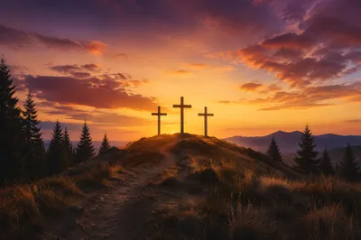 Three Crosses at Evergreen Sunset Hill