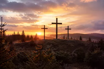 Three Crosses at Evergreen Sunset Hill