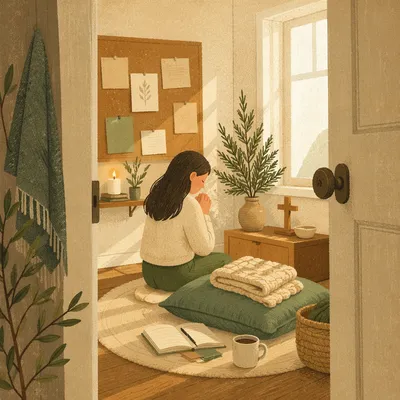 Cozy War Room Prayer Closet Retreat