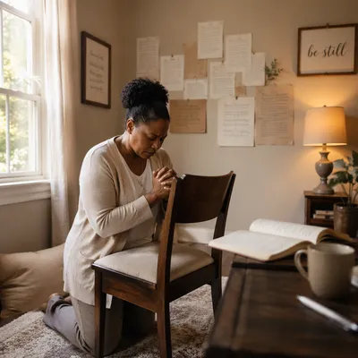 Peaceful War Room Prayer Closet Interior