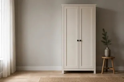 Minimalist Prayer Closet with Evergreen Accent