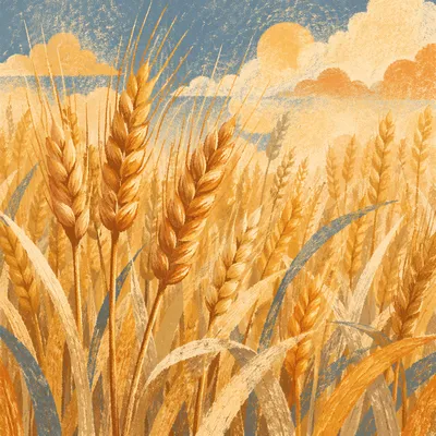 Golden Wheat Harvest in Warm Sunlight