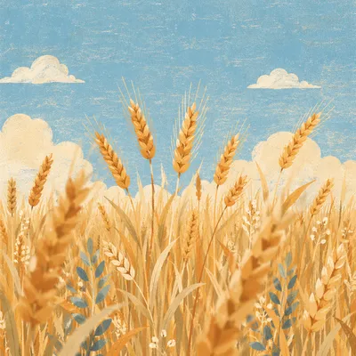 Golden Wheat Harvest Under Summer Sky