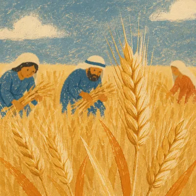 Golden Wheat Harvest Under Summer Sky