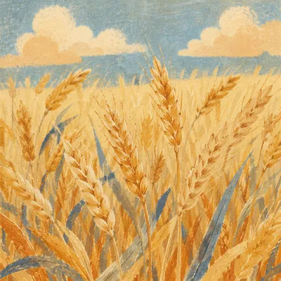 Golden Wheat Field at Harvest Light