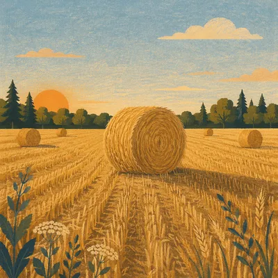 Golden Wheat Harvest at Evergreen Horizon