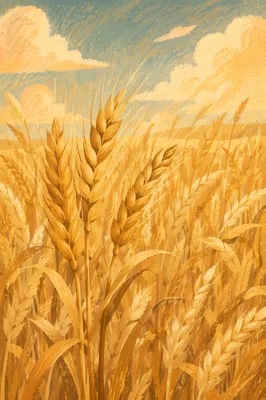 Golden Wheat Harvest in Warm Sunlight