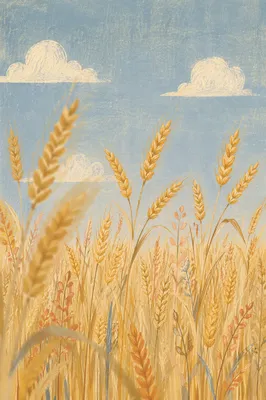Golden Wheat Harvest Under Summer Sky