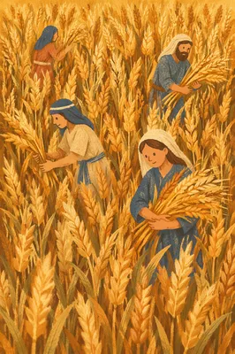 Golden Wheat Harvest in Warm Light