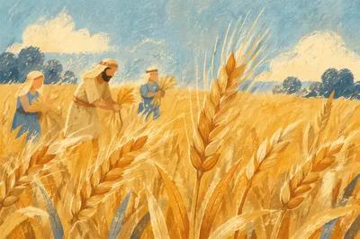 Golden Wheat Harvest Under Summer Sky