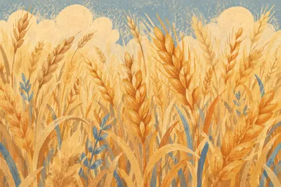 Golden Wheat Field at Harvest Light
