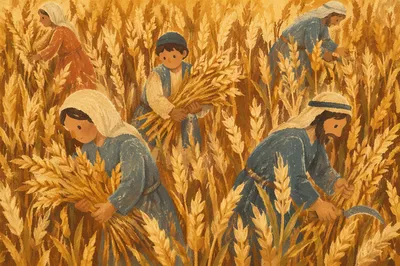 Golden Wheat Field Harvest Background
