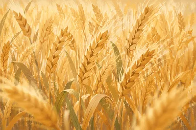 Golden Wheat Harvest Field Close-Up