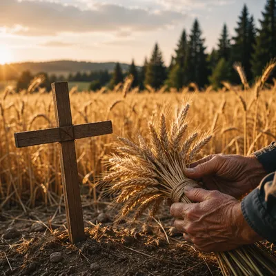 Golden Wheat Harvest by Evergreen Cross