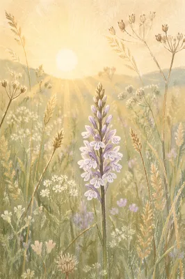 Wildflower Meadow in Soft Morning Light