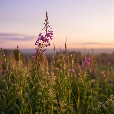 Wildflower Meadow in Soft Morning Light