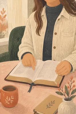 Quiet Bible Study by Evergreen Window