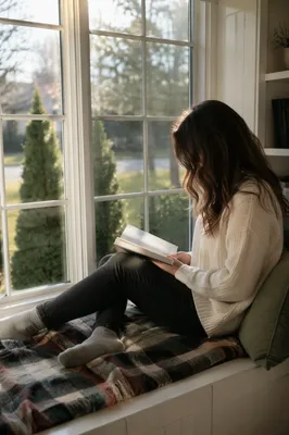 Morning Bible Reading by Garden Window