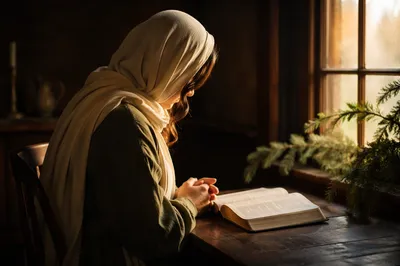 Quiet Devotion by the Window
