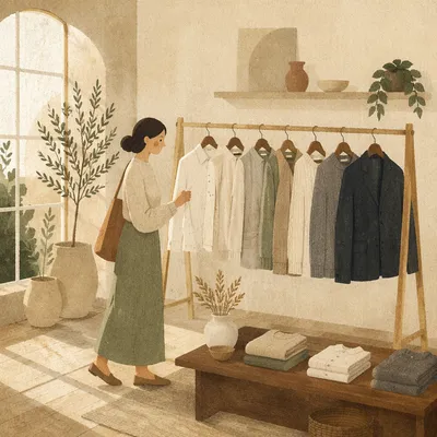Upscale Boutique Clothing Rack Display