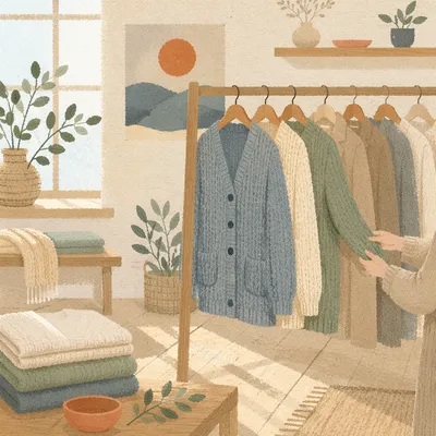 Minimal Boutique Clothing Rack Display