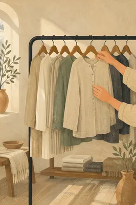 Serene Boutique Clothing Rack Display