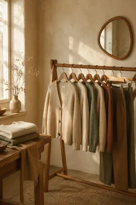 Minimalist Boutique Clothing Rack Display