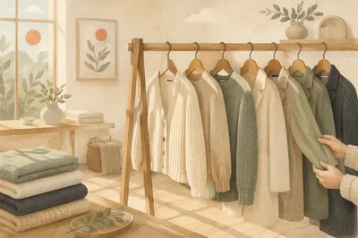 Minimalist Boutique Clothing Rack Retail Display