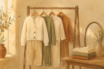 Minimalist Boutique Clothing Rack Display