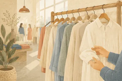 Serene Boutique Clothing Rack Display