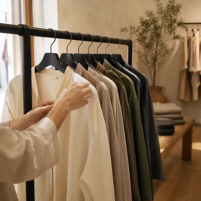 Serene Boutique Clothing Rack Display