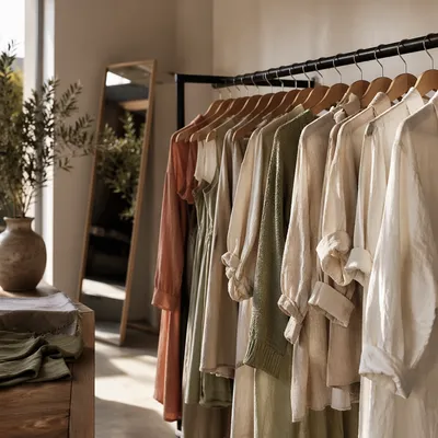 Serene Boutique Clothing Rack Display