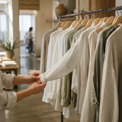 Serene Boutique Clothing Rack Display