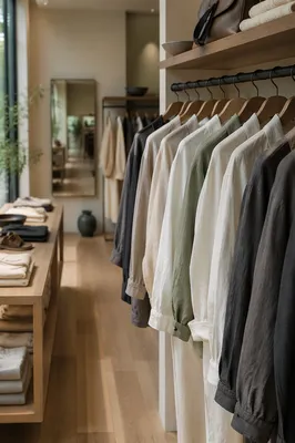Minimalist Boutique Clothing Rack Display