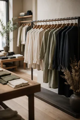 Upscale Boutique Clothing Rack Display