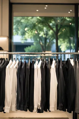 Minimalist Boutique Clothing Rack Display