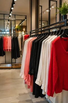 Modern Boutique Clothing Rack Display