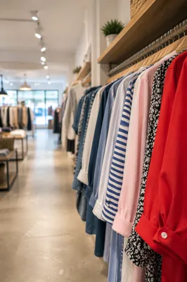 Modern Boutique Clothing Rack Display