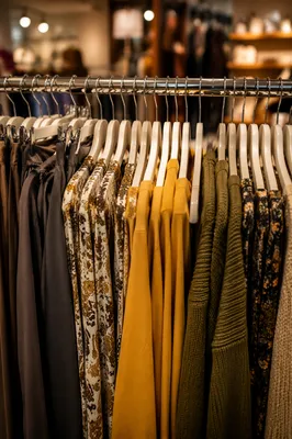 Boutique Clothing Rack with Warm Retail Lighting
