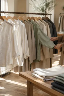 Minimal Boutique Clothing Rack Display