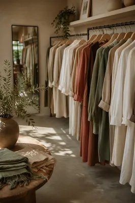 Serene Boutique Clothing Rack Display